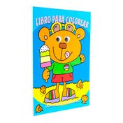 Libro para colorear. Oso con ojos saltarines