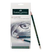 Lápiz Faber Castell negro graduado x 12 uds.