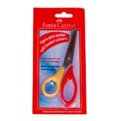 Tijeras Faber Castell con punta roma para zurdos