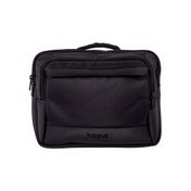 Bolso manos libres color negro, sentido horizontal