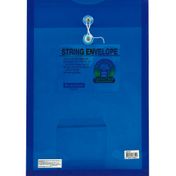 Sobre plástico extraoficio azul con cordón