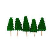 Árbol verde x 5 uds., escala 1:500
