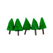 Árbol verde x 5 uds., escala 1:200