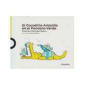 El cocodrilo amarillo en el pantano verde