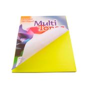 Papel multitonos amarillo flúor, tamaño carta, x 100 uds.
