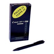 Bolígrafo retráctil negro x 12 unidades