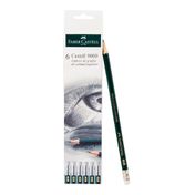 Lápiz Faber Castell negro graduado x 6 uds.