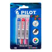 Minas de repuesto Pilot de 0.7 mm x 3 colores