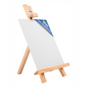 Caballete trípode pino 30 cm + lienzo 20 x 25 cm