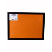 Cartelera de corcho naranja con marco negro, 60 x 45 cm