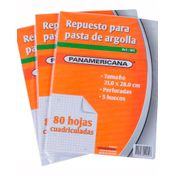 Repuesto de hojas para fólder 105 x 3 paquetes
