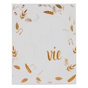 Panel para acuarela de 25 cm, boceto "C’est la vie"