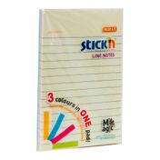 Notas adhesivas con rayas Stick'n x 90 hojas, colores pastel