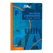 Libro de actas y anotaciones tamaño oficio de 100 hojas