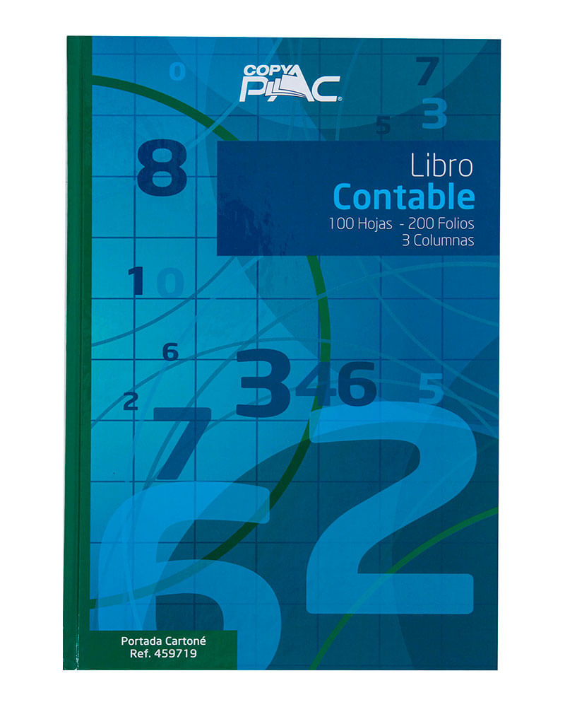 Libro de Contabilidad 3 Columnas 200 Folios