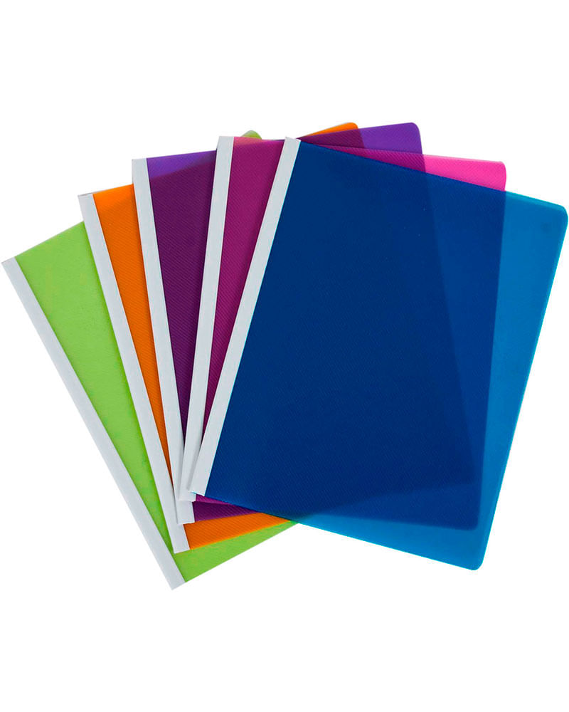 Carpeta plástica carta con bisel x 5 unidades de colores