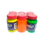 Estuche de vinilo escolar fluorescente de 80 cm3 x 6 uds.
