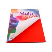 Papel multitonos tamaño carta x 100 uds., rojo