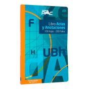 Libro de actas y anotaciones tamaño oficio de 100 hojas