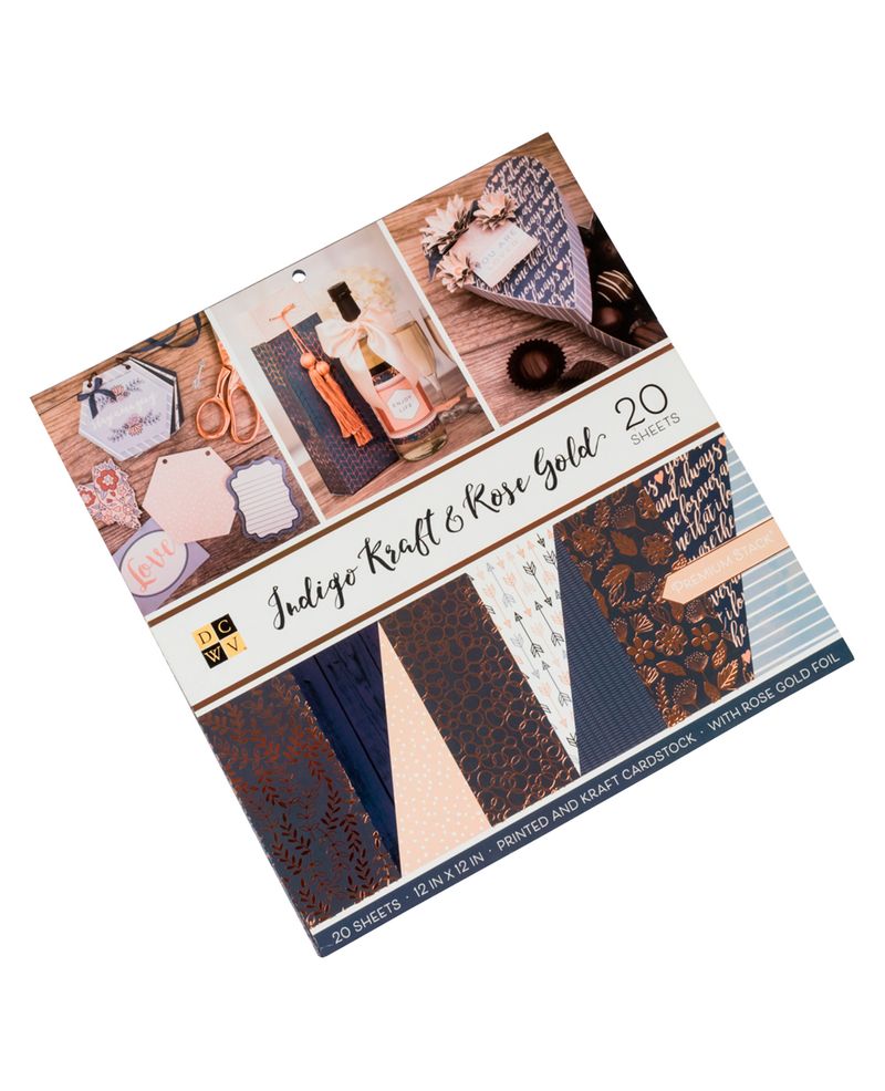 block-scrapbooking-20-hojas-indigo-kraft-rose-gold-611356111151