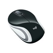 Mouse inalámbrico Logitech mini M187, negro con blanco
