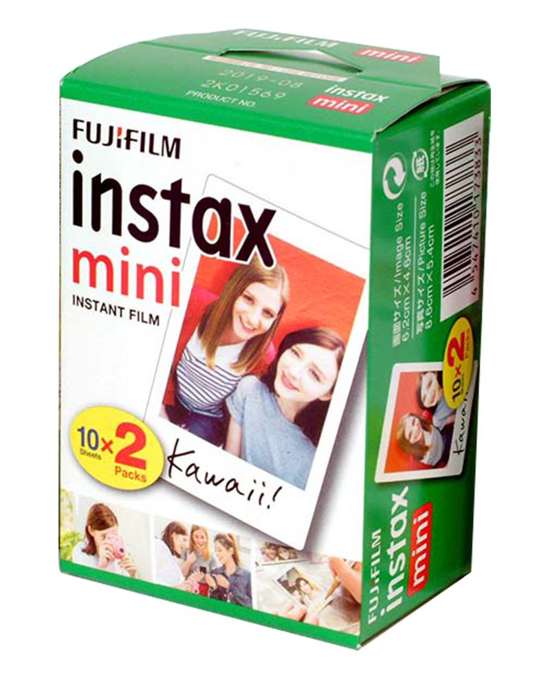 Cartucho (10 hojas) para Fujifilm Instax Mini, Filo Blanco, Papel