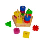Juego apilable pentaformas