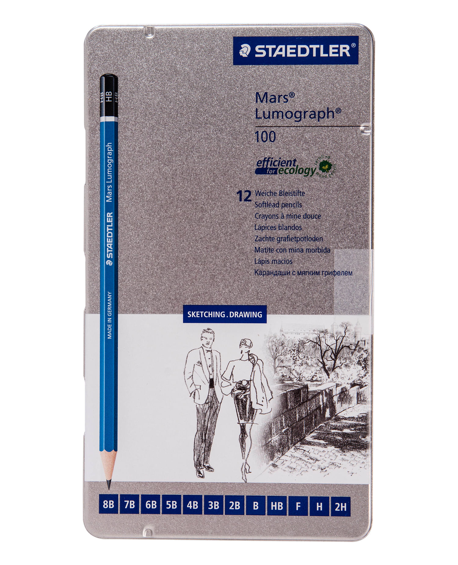 STAEDTLER 100-B - Pack de 12 lápices : : Oficina y papelería
