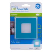 Luz led azul rectangular para tomacorriente