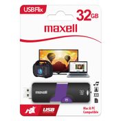 Memoria USB 2.0 Flix Maxell de 32 GB, negro con morado