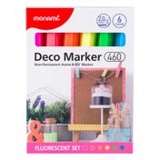 Marcadores Monami Deco 460 x 6, fluorescentes
