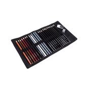 Set de 24 lápices de dibujo con accesorios