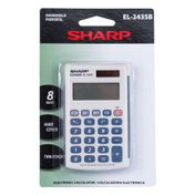 Calculadora solar de mano Sharp EL-243SB, 8 dígitos