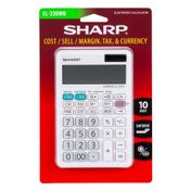 Calculadora de bolsillo Sharp EL-330WB, blanca