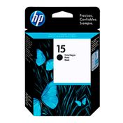 Cartucho de tinta HP 15 negra Original (C6615DL), 25 ml