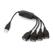 HUB USB 2.0 Xtech de 4 puertos, negro