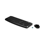 Teclado y mouse inalámbricos Hp 300, negros