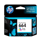 Cartucho de tinta HP 664 Tricolor Original (F6V28AL), 2 ml