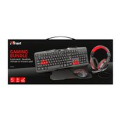 Combo Gamer 4 en 1 Trust Ziva: teclado + audífonos + mouse + Pad mouse