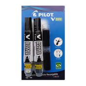 Marcador negro borrable Pilot x 2 con repuestos