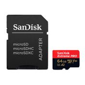 Memoria Micro SD SanDisk Extreme Pro de 64 GB + adaptador