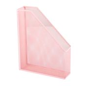 Revistero metálico rosado, 32 cm x 25 cm