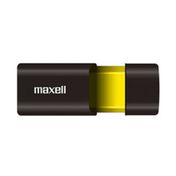 Memoria USB Maxell Flix 3.0 de 64 GB, negra con amarillo