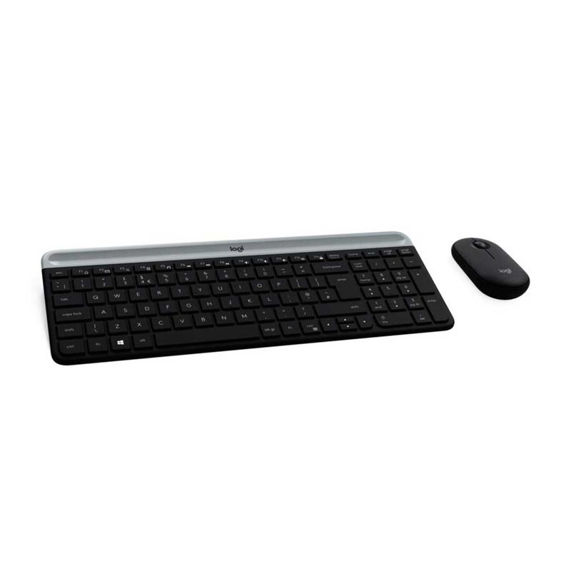 Logitech mk470 slim combo teclado + ratón inalámbricos blanco