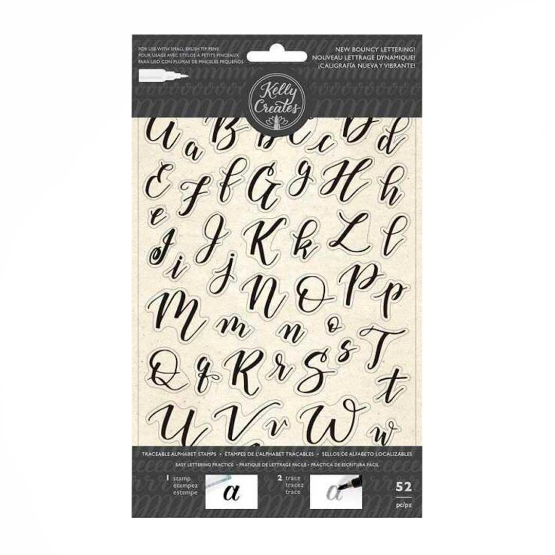 Sellos trazables Kelly Creates - letras del alfabeto x 54 pcs