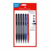 Bolígrafos Faber-Castell Job retráctil (6 unidades)