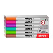 Marcadores secos Kores x 6 unidades