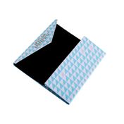 Estuche para gafas Let’s Go Cheerfully!, azul con blanco