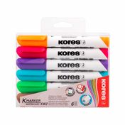 Marcador seco Kores x 6 colores