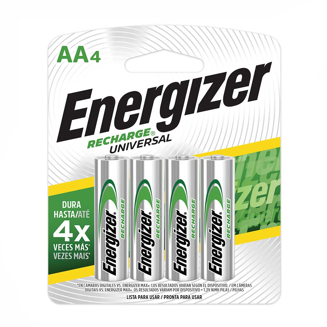 Pilas recargables AA Energizer x 4 unidades